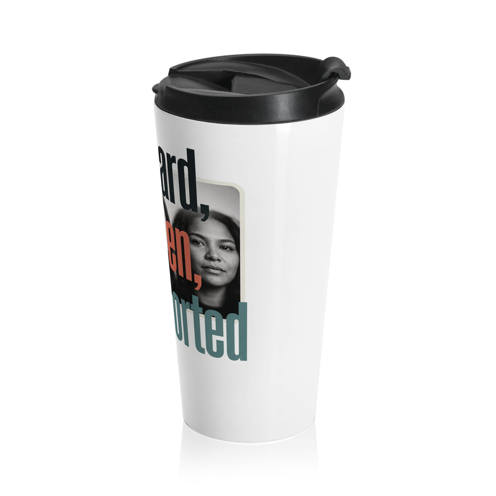 Awareness Travel Mug — "Be Heard. Be Seen. Be Supported." Stainless Steel Tumbler
