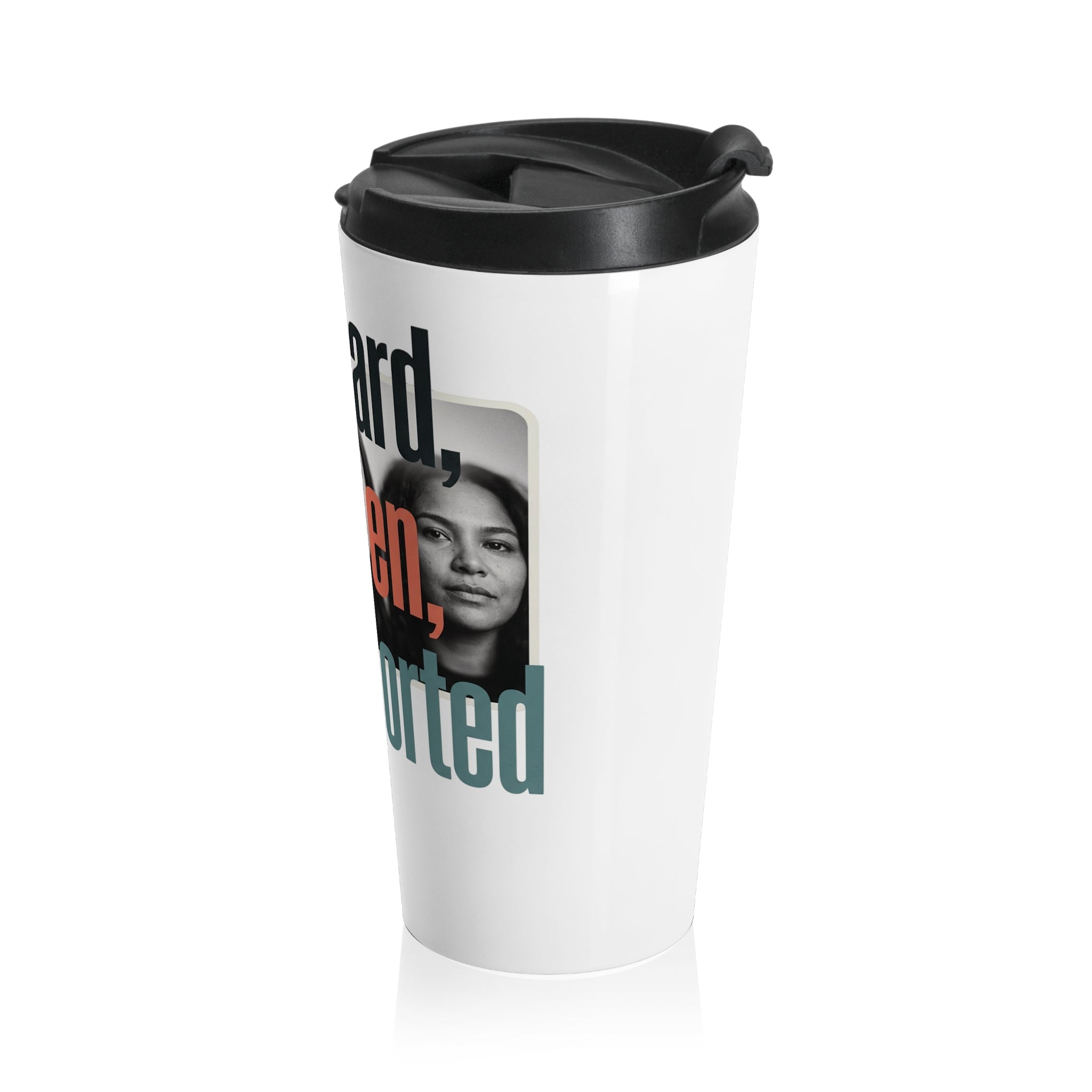 Awareness Travel Mug — "Be Heard. Be Seen. Be Supported." Stainless Steel Tumbler