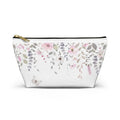 Floral Watercolor Accessory Pouch — Pink Hanging Blossoms Makeup Bag